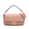 Secondhand Fendi Zucca Embossed Leather Baguette Satchel