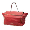 Valentino Medium Leather Rockstud Trapeze Flap Satchel Secondhand