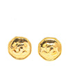 Chanel Gold Plated CC Octagon Clip on Earrings Secondhand