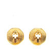 Chanel Gold Plated CC Octagon Clip on Earrings Secondhand