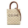 Celine Mini Triomphe Coated Canvas Vertical Cabas Satchel Secondhand