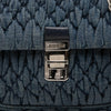 Miu Miu Matelasse Denim Crystal Chain Satchel Secondhand