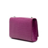 Saint Laurent Croc Embossed Leather Monogram Kate Tassel Wallet on Chain Secondhand