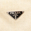 Prada Vitello Trimmed Canvas Canapa Tote Secondhand