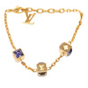Louis Vuitton Gold Plated Gamble Strass Bracelet Secondhand