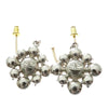 Chanel CC Silver Plated Crystal Dangle Earrings Secondhand
