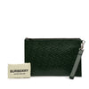 Burberry Embossed Leather TB Monogram Clutch Secondhand