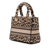 Dior Mizza Medium Leopard Embroidered Canvas Lady D Lite Secondhand