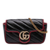 Gucci Super Mini GG Marmont Matelasse Leather Torchon Flap Crossbody Secondhand