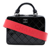 Chanel CC Quilted Patent Travel Kit Vanity Case Secondhand