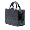 Chanel CC Quilted Patent Travel Kit Vanity Case Secondhand