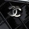 Chanel CC Quilted Patent Travel Kit Vanity Case Secondhand