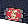 Chanel Old Medium Lambskin Embossed Cube Boy Flap Secondhand