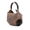Secondhand Gucci Medium GG Canvas Bamboo Indy Hobo