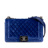 Secondhand Chanel Medium Quilted Velvet Boy Flap