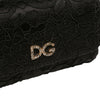 Dolce & Gabbana Silk and Lace Crystal Embellished DG Flap Satchel Secondhand