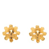 Chanel CC Gold Plated Flower Clip On Earrings Secondhand