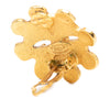 Chanel CC Gold Plated Flower Clip On Earrings Secondhand