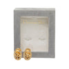 Dior Gold Plated Strass CD Logo Clip On Earrings Secondhand