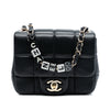 Chanel Mini Quilted Lambskin Resin Crystal Square Monacoco Flap Secondhand