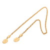 Chanel CC Gold Plated Medallion Wrap Around Necklace Secondhand