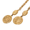 Chanel CC Gold Plated Medallion Wrap Around Necklace Secondhand