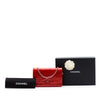 Chanel CC Embossed Patent Camellia Wallet On Chain Secondhand