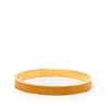 Hermès Gold Plated Epsom Kelly Cadena Lock Bangle Bracelet Secondhand