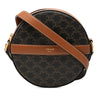 Celine Triomphe Coated Canvas Round Purse on Strap Secondhand