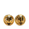 Chanel Gold Plated CC Faux Pearl Clip on Earrings Secondhand