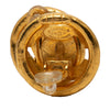 Chanel CC Gold Plated Round Clip On Earrings Secondhand