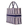 Dior Large Canvas Striped Book Tote Secondhand