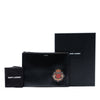 Saint Laurent Embroidered Crest Calfskin Zippered Clutch Secondhand