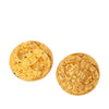 Chanel CC Gold Plated Arabesque Round Clip On Earrings Secondhand