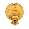 Chanel CC Gold Plated Arabesque Round Clip On Earrings Secondhand