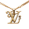Louis Vuitton Nigo Gold Plated Squared Logo Pendant Necklace Secondhand