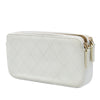 Chanel CC Quilted Goatskin Chic Pearls Double Zip Clutch With Chain Secondhand