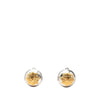 Chanel CC Brass and Gold Plated Sunburst Round Clip On Earrings Secondhand