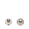 Chanel CC Brass and Gold Plated Sunburst Round Clip On Earrings Secondhand