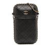 Chanel CC Quilted Lambskin Chain Around Phone Holder Secondhand