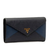 Saffiano Bi-color Envelope Wallet - '10s Second-hand