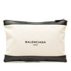 Balenciaga Canvas Navy Clip Clutch M Secondhand