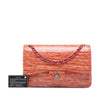 Chanel Jumbo Classic Patent Striped Double Flap Secondhand