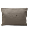 Balenciaga Calfskin Motocross Blackout Clutch Secondhand