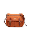 Prada Tessuto Zip Double Buckle Messenger Bag Secondhand