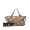 Gucci Medium GG Canvas Bamboo Bar Tote Secondhand