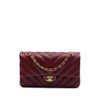 Chanel Medium Classic Chevron Calfskin Pleated Double Flap Secondhand