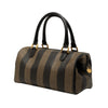 Fendi Pequin Coated Canvas Boston Bag Secondhand