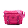 Prada Tessuto Zip Double Buckle Messenger Bag Secondhand