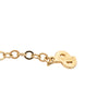 Dior Gold Plated Resin and Strass Logo Pendant Snake Chain Necklace Secondhand
